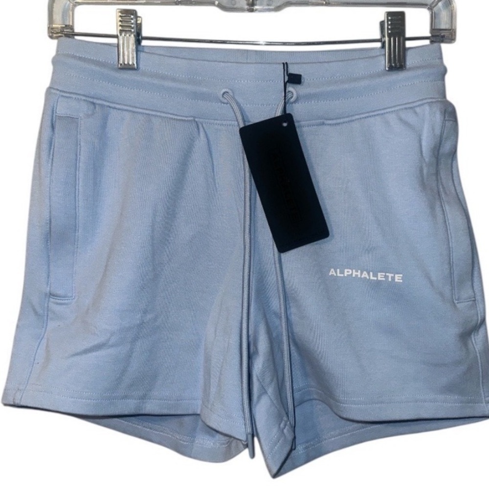 Alphalete Women's Essential Core Shorts Light Ice Blue Size XXS Gym
Travel NWT